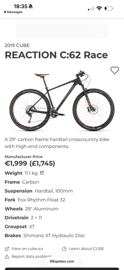 CUBE Elite Hybrid C:62 Race 500 2019