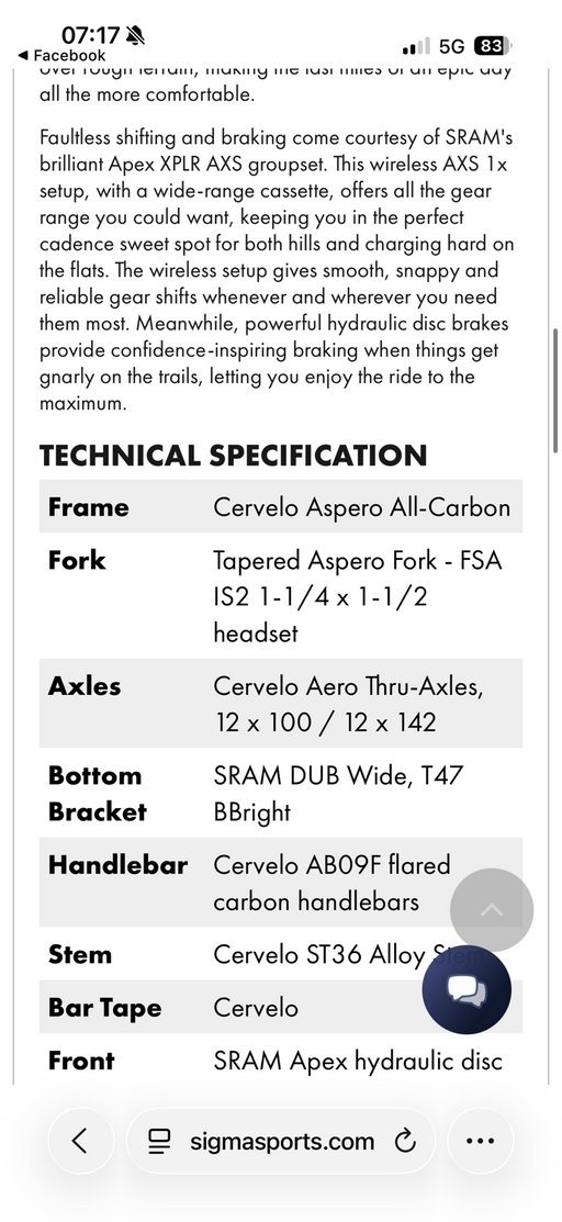Cervelo Áspero Apex XPLR AXS 1 2025