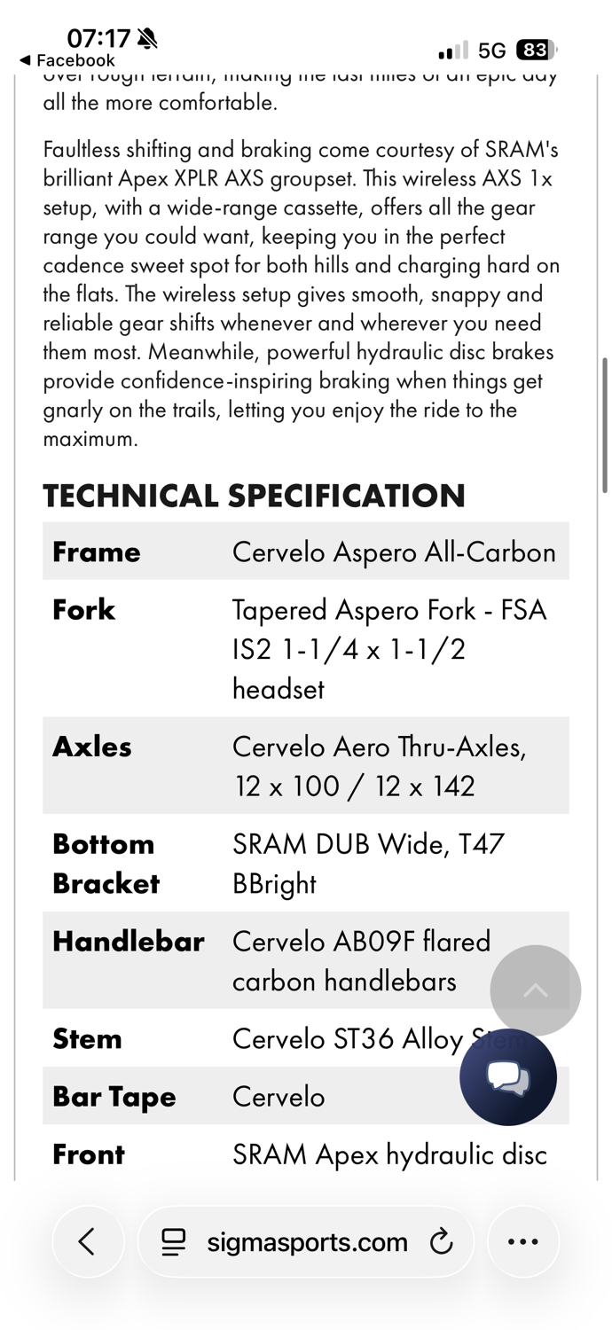 Cervelo Áspero Apex XPLR AXS 1 2025