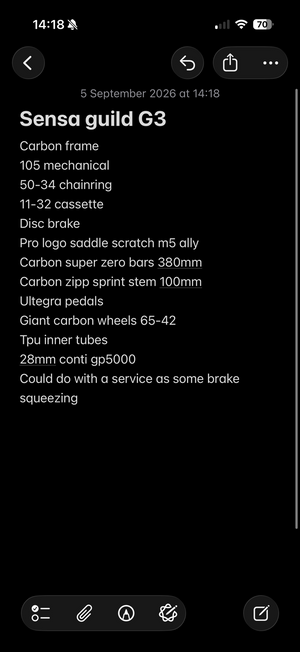 Sensa Giulia G3 Disc 105 Carbon 2019