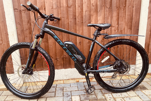 Carrera Vengeance-E Carrera Vengeance E Mens/Boys Electric Mountain Bike Microshift 2.1 - M Frame