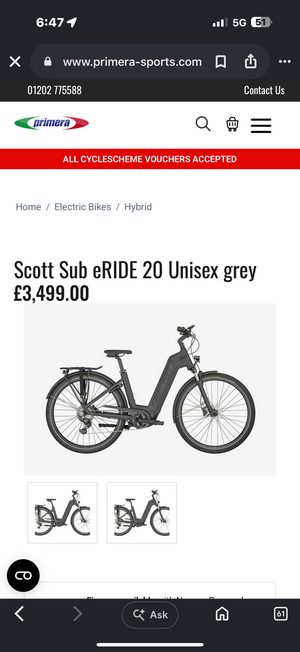 Scott Sub Sport Eride 20 2023