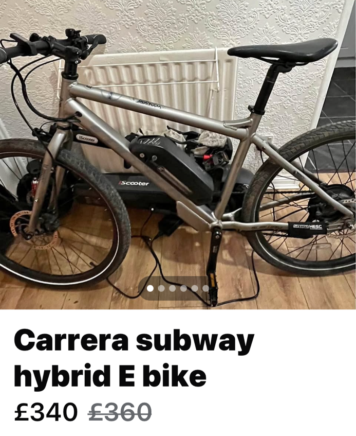 Carrera Subway E Mens Electric Hybrid Bike 2.0 2021