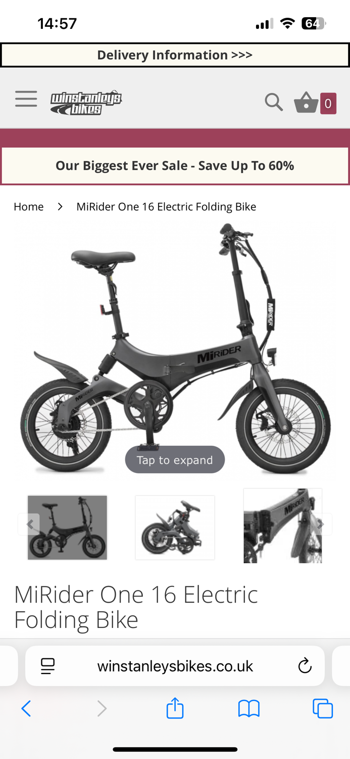 Mirider MiRider One 16 Electric Folding Bike 2024