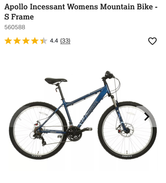 Apollo Incessant Womens Mountain Bike 2023
