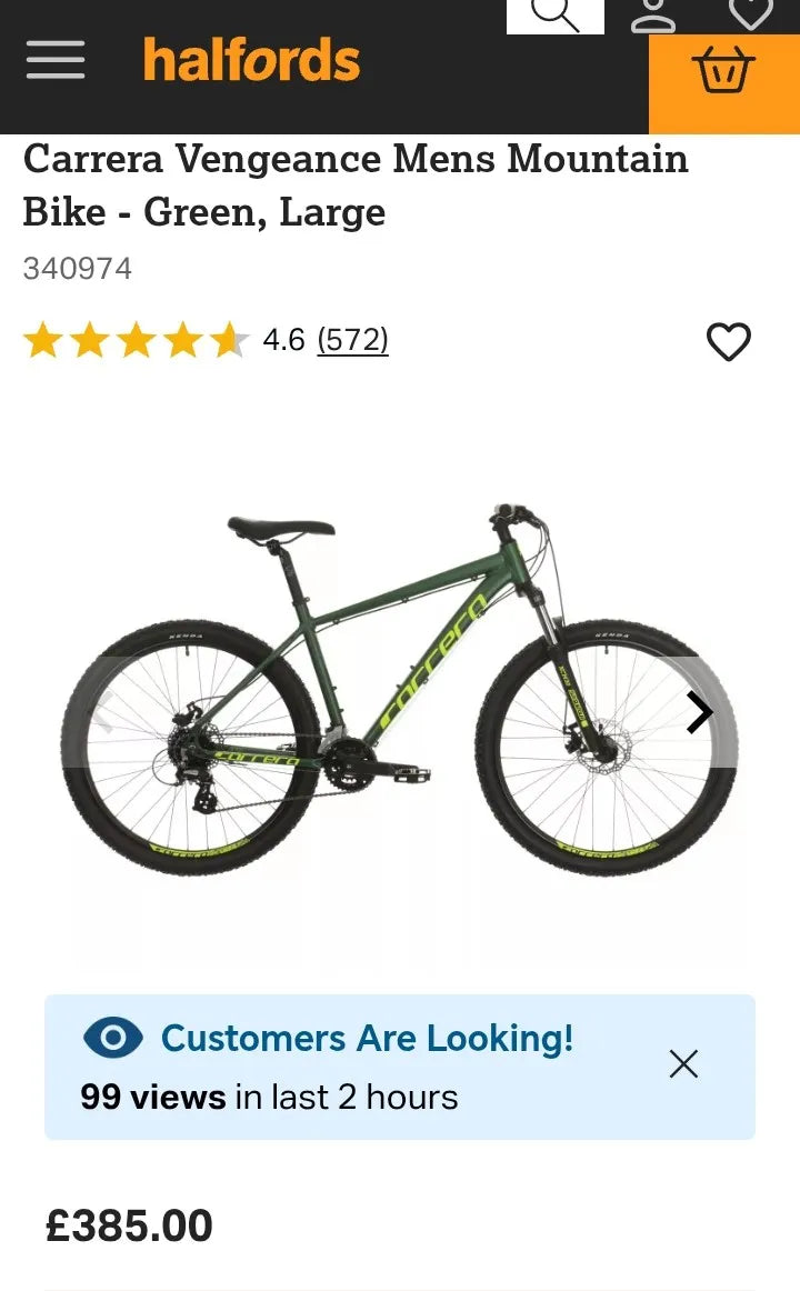 Carrera Vengeance Mens Mountain Bike (Without Puncture Protect) 2021