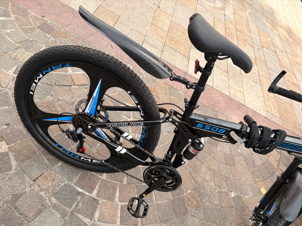 BSTSEL BSTSEL 27.5-Inch Adult Folding Mountain Bike, Dual Suspension, 21 Speed. 2023