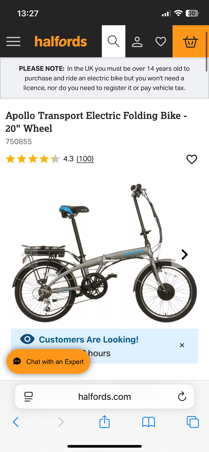 Apollo Transport Electric Folding Bike 2023