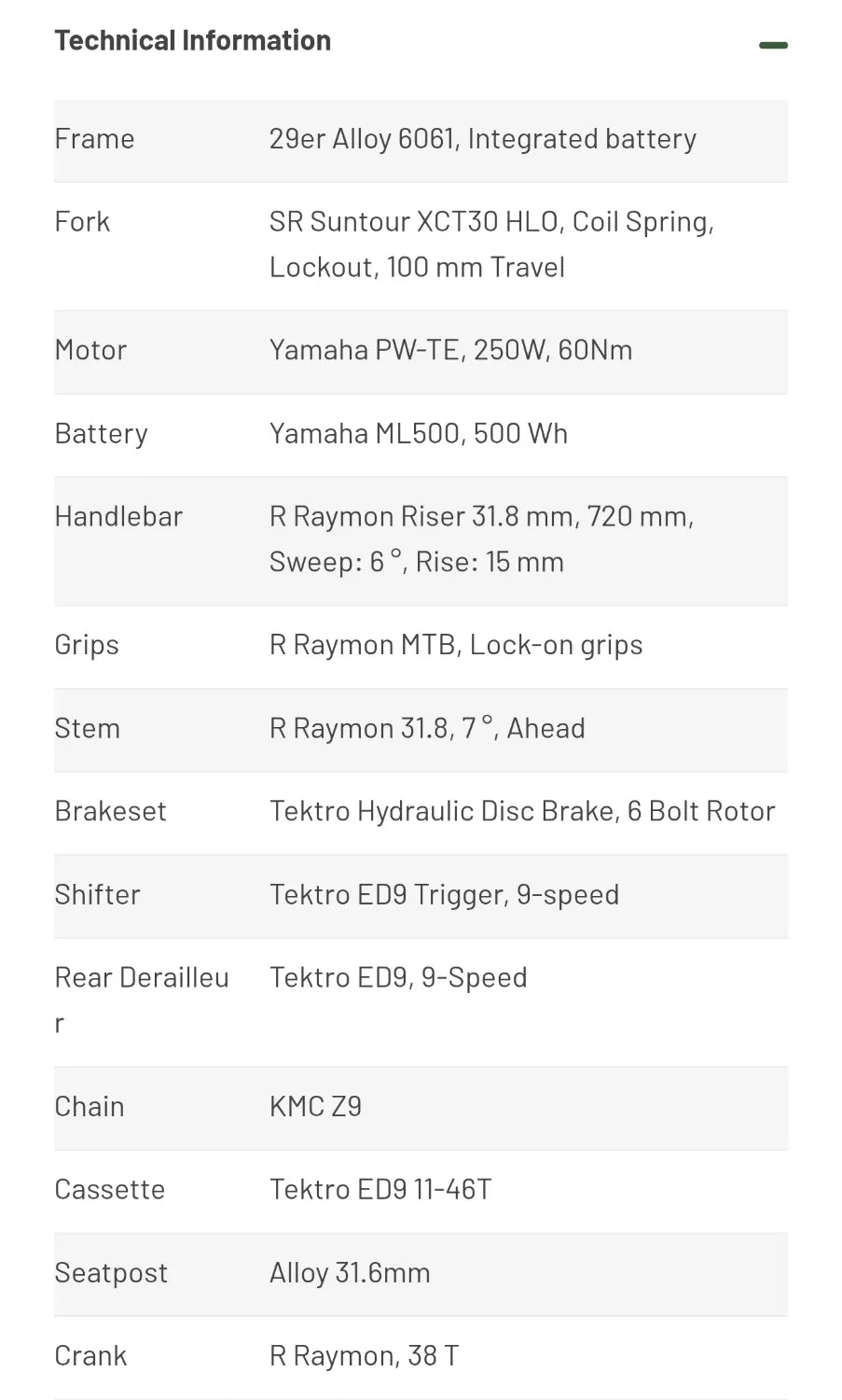 Raymon R HardRay E 4.0 Electric 2022