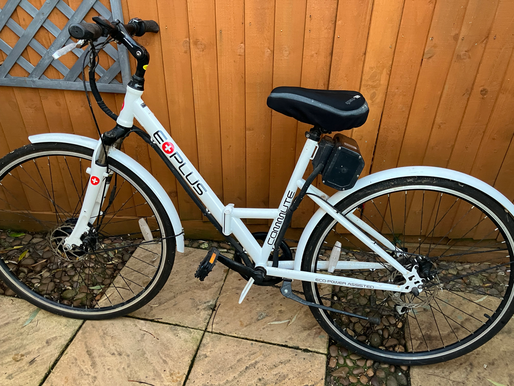 E-Plus Explorer Step-Through Hybrid Electric Bike – White