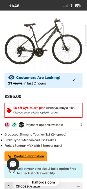 Carrera Crossfire 2 - MEDIUM18 INCH FRAME 2025