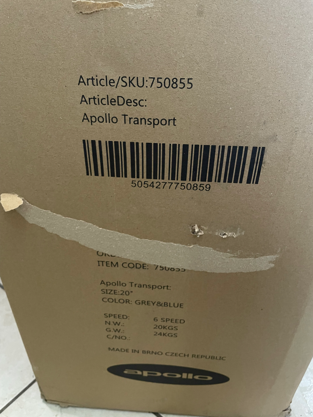 Apollo Transport Electric Folding Bike 2023