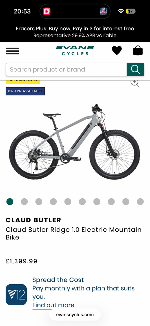 Claud Butler Claud Butler Ridge 1.0 Electric Mountain Bike 2026