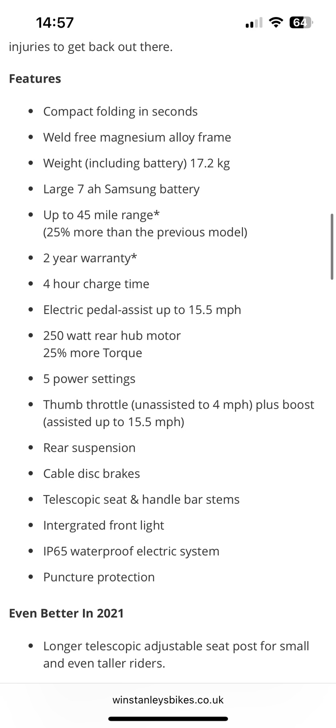 Mirider MiRider One 16 Electric Folding Bike 2024