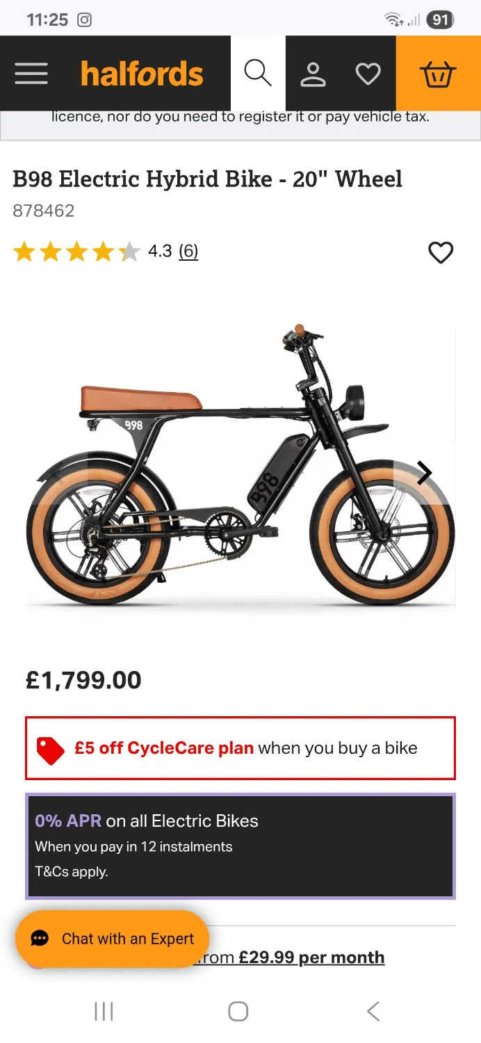Halfords  B98 2025