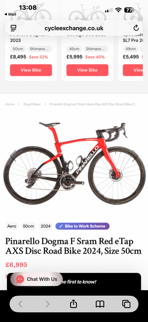 Pinarello dogma F sram red c-tap AXS 2024