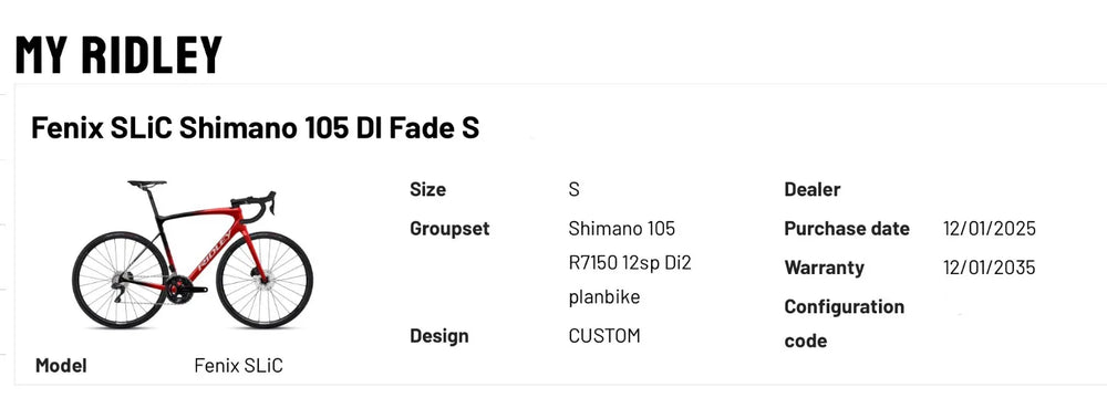 Ridley Fenix SLiC - Shimano 105 Di2 // 2x12s 2024