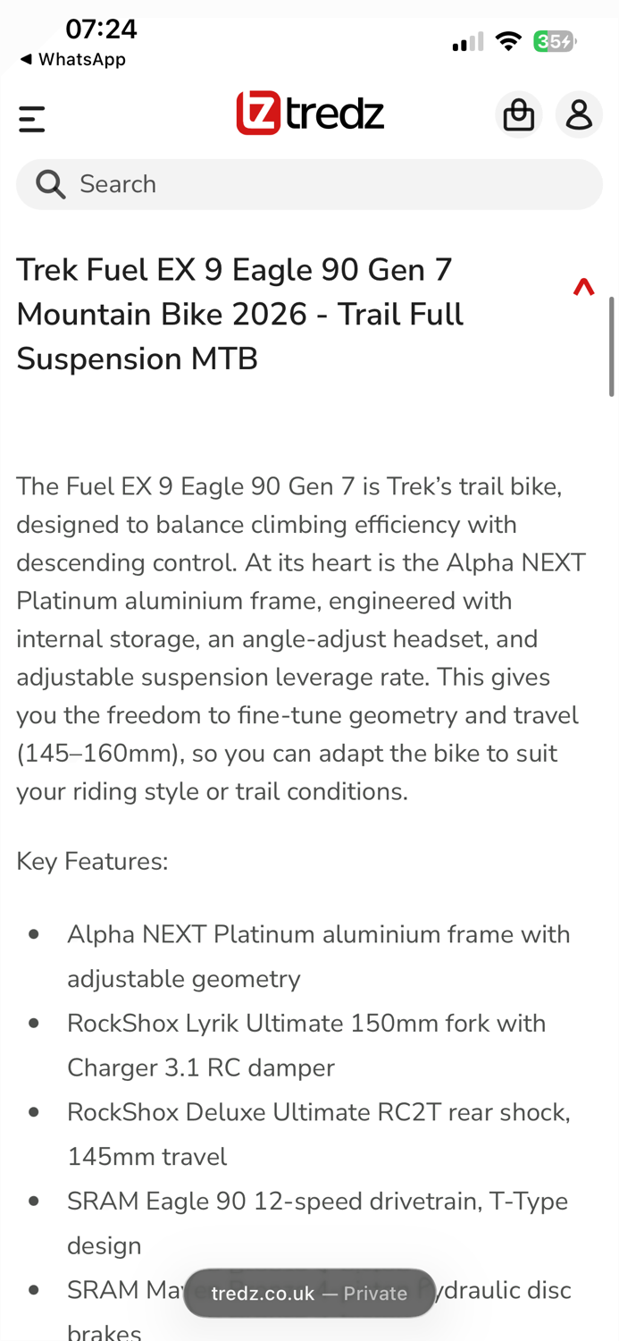 Trek Fuel Ex 9 Eagle 90 Gen 7 2026