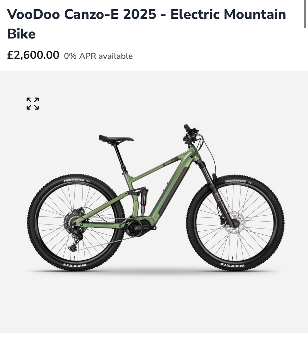 Voodoo Voodoo Canzo-E 2025 Electric Mountain Bike - M Frame