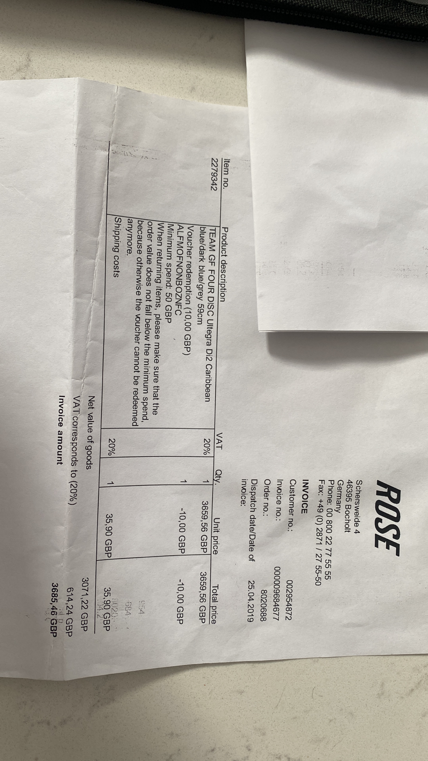Rose TEAM GF FOUR DISC Ultegra Di2 2019