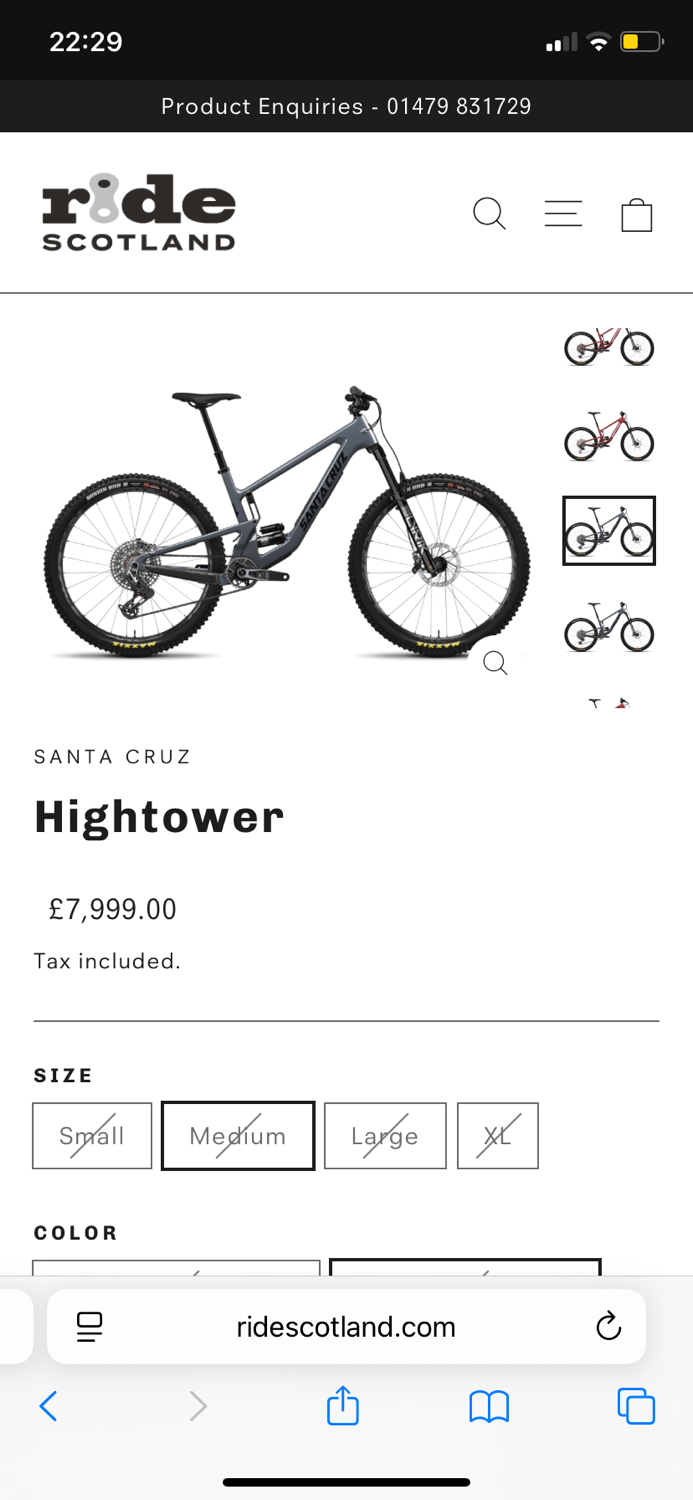 Santa Cruz HIGHTOWER GX AXS RSV / Carbon C 2024