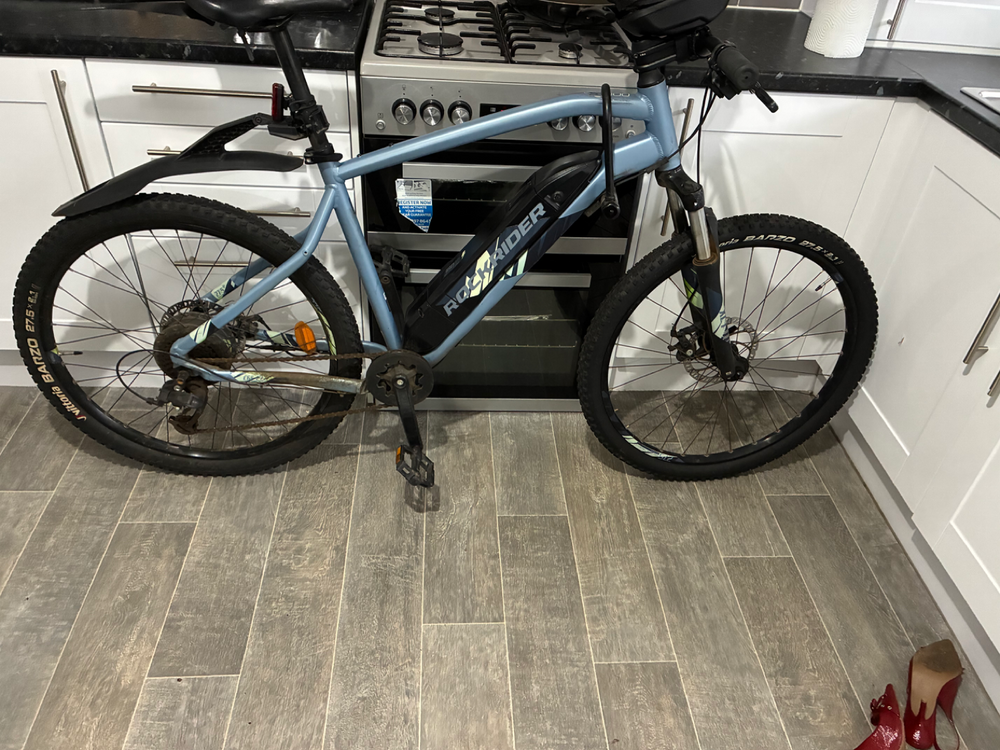 Rockrider 27.5 inches Semi-Rigid Electric Mountain Bike E-ST 100 2023