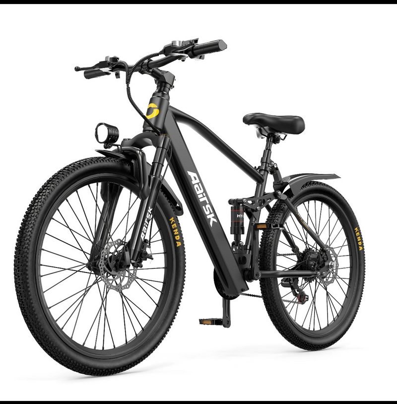 Air sik Lady GT900 26-Inch Electric Mountain Bike Brushless Stainless Steel Frame Front Suspension Double Disc Brake 21-Speed 250W 2025
