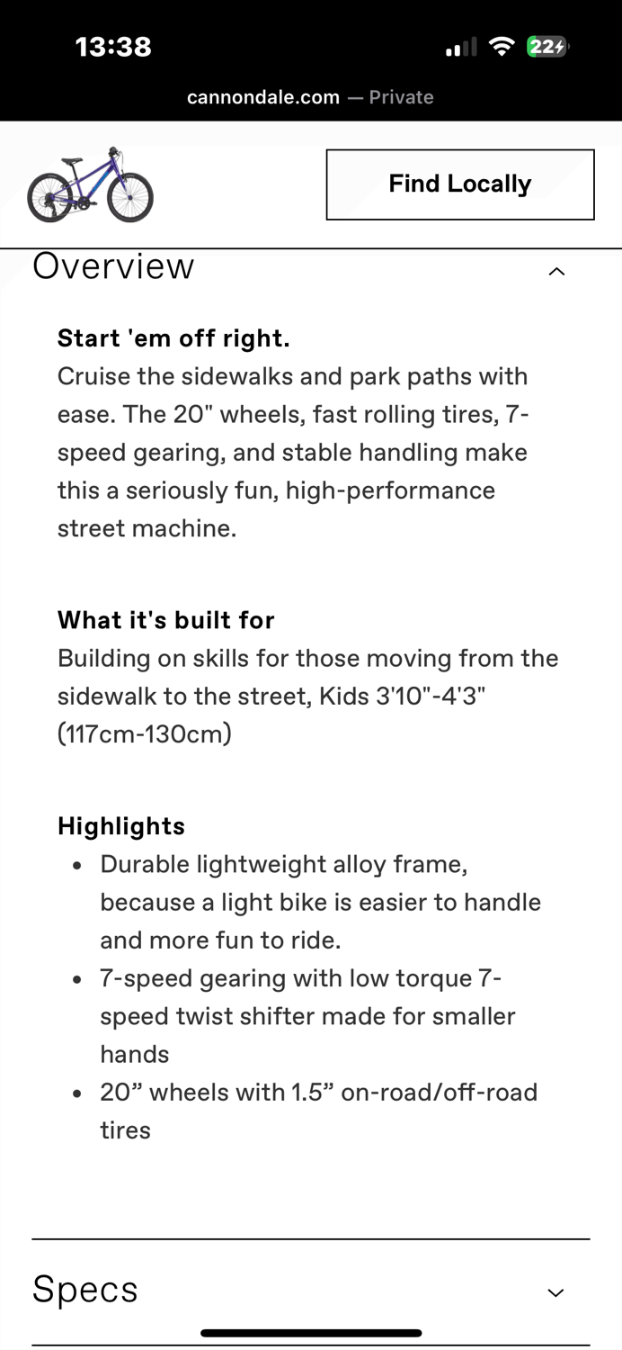 Cannondale Kids Quick 20 Girl's 2020