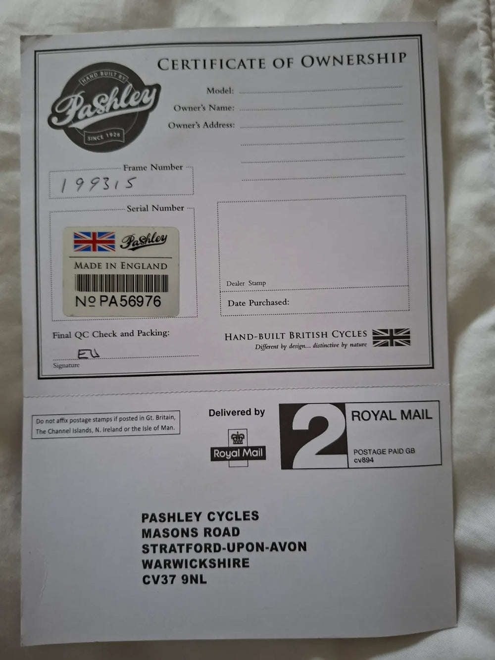 Pashley Princess Sovereign 5 Speed 2020
