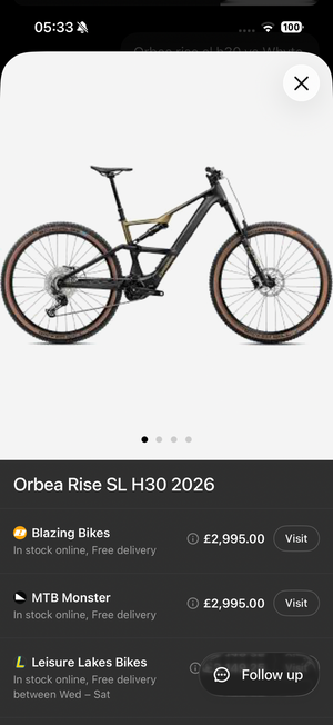 Orbea Rise Sl H30 29er 2026