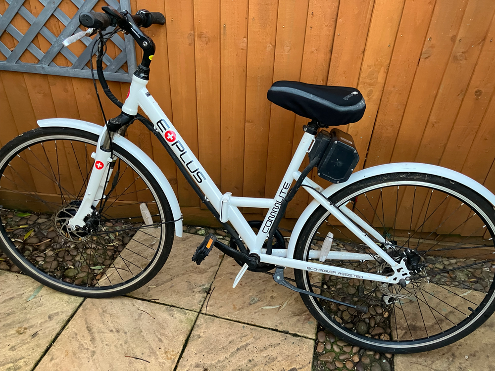 E-Plus Explorer Step-Through Hybrid Electric Bike – White