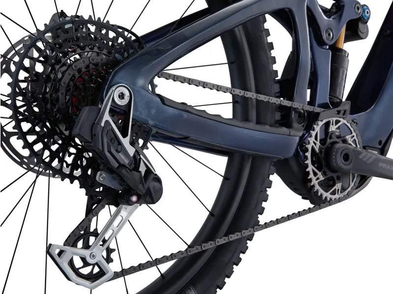 Giant Reign Advanced E+ 0 Electric Mountain Bike in Purple Haze/Metallic Navy 2026