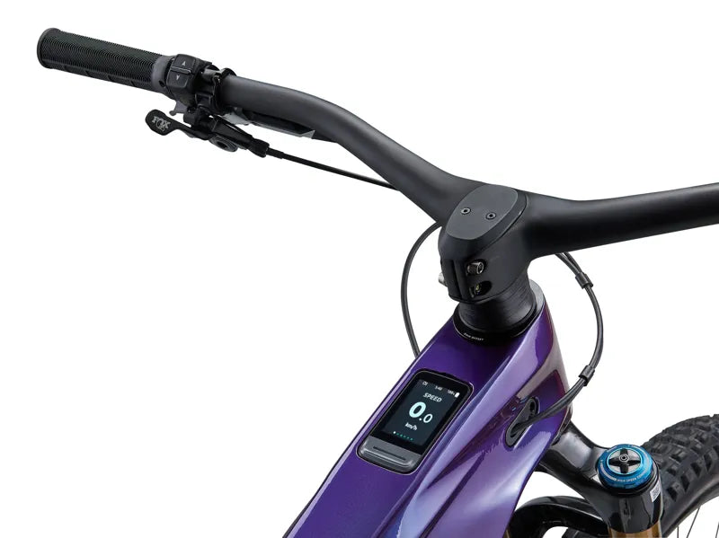 Giant Reign Advanced E+ 0 Electric Mountain Bike in Purple Haze/Metallic Navy 2026
