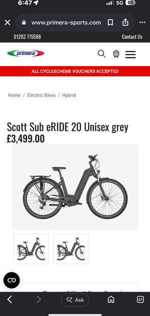 Scott Sub Sport Eride 20 2023