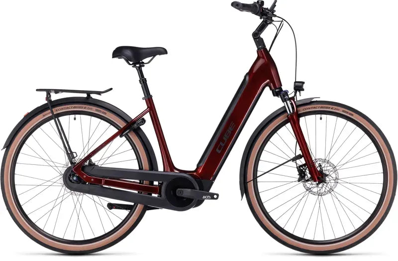 Cube Supreme Hybrid Pro 625 Electric Bike in Red/Black 2024
