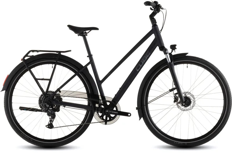 Cube Touring One Trapeze 2026 Hybrid Bike - Night/Chrome