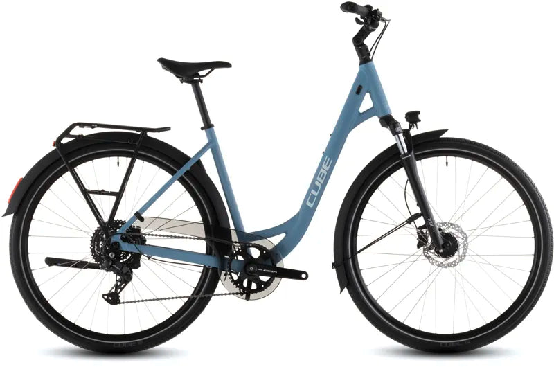 Cube Touring One Easy Entry 2026 Hybrid Bike - Bluebird/Grey